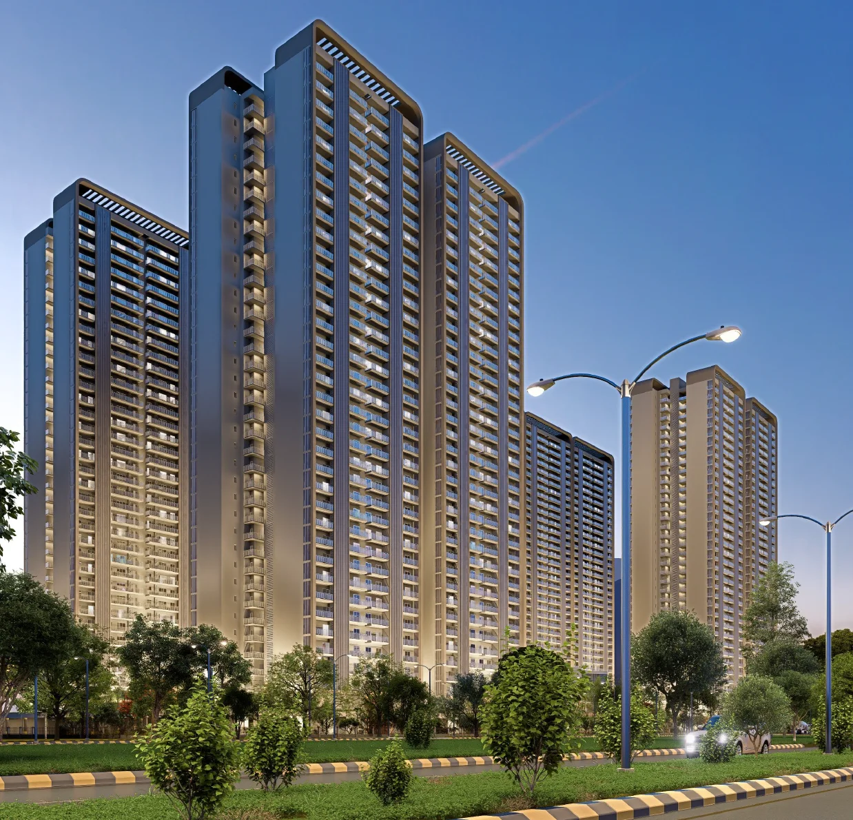 Natural stone and timber interior at Forbes Fab Luxe Residences